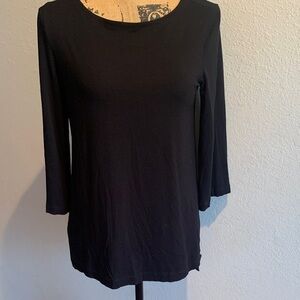 Eileen Fisher Elegant Black Long Sleeve Top